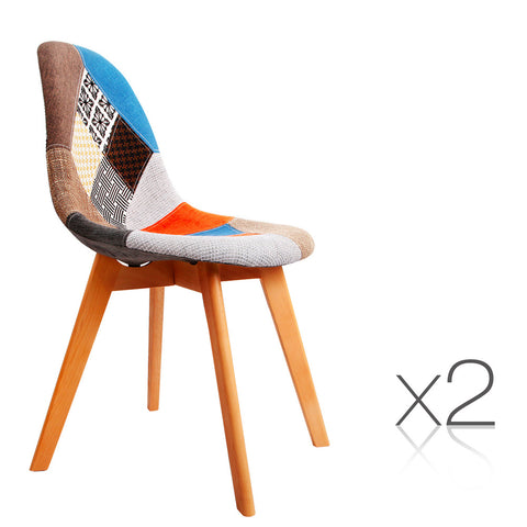 Set of 2 Replica Eames Dining Chairs Fabric