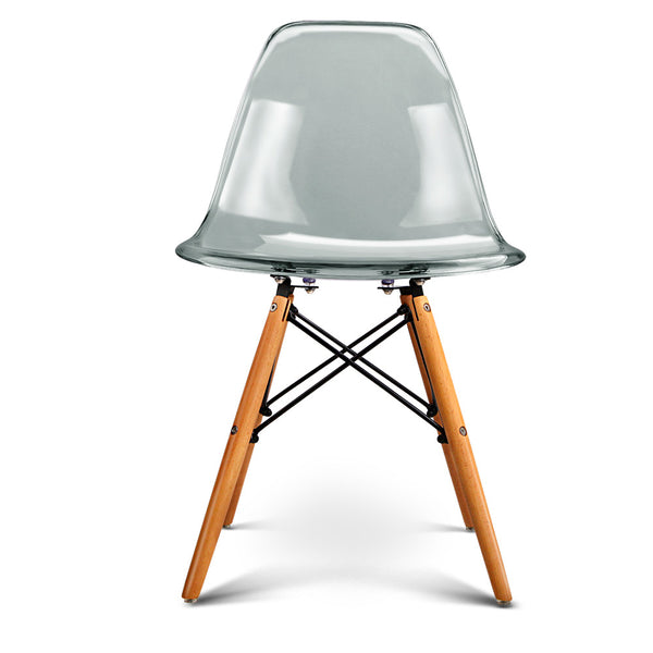Set of 4 Replica Eames Dining Chairs - Transparent