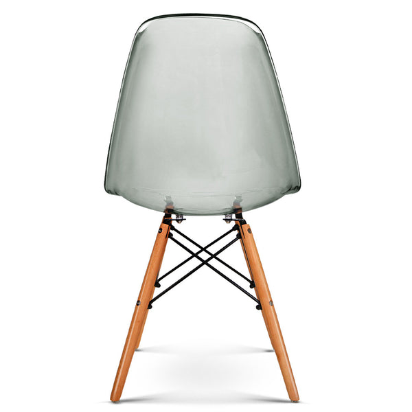 Set of 4 Replica Eames Dining Chairs - Transparent