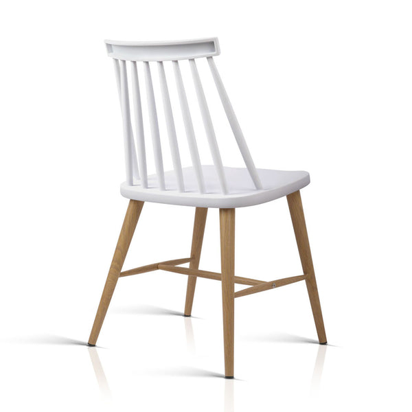 Set of 2 Windsor Replica Dining Chairs - White