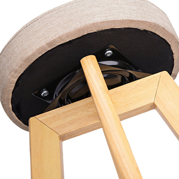 Set of 2 Swivel Seat Bar Stools - Taupe