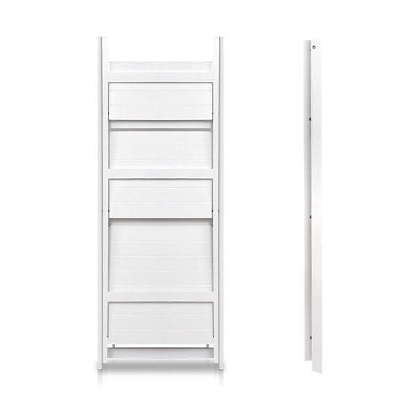 Wooden Ladder Display Storage Shelf White