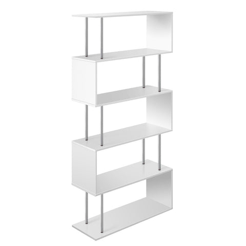 5 Tier Display/Book/Storage Shelf Unit White