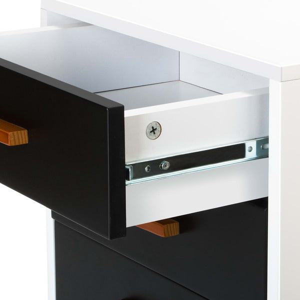 Bedside Table Cabinet Matt Black