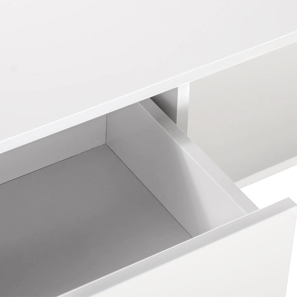 2 Drawers TV Stand Entertainment Unit Matt White