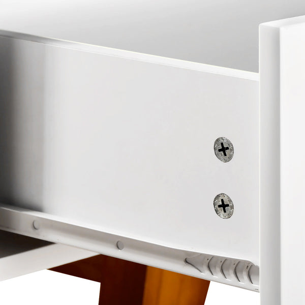 2 Drawers TV Stand Entertainment Unit Matt White