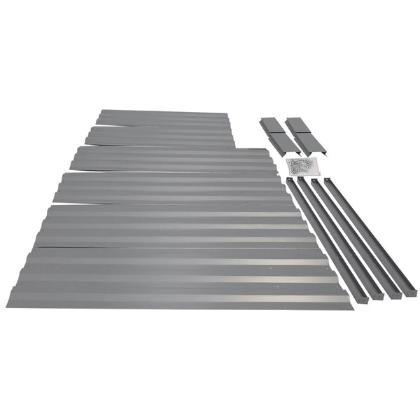 Galvanised Raised Garden Bed 180 x 90cm Aluminium White