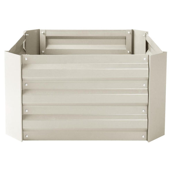 Galvanised Raised Garden Bed 55 x 55cm Cream
