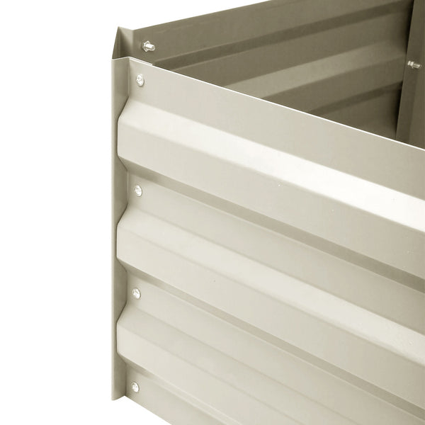 Galvanised Raised Garden Bed 55 x 55cm Cream