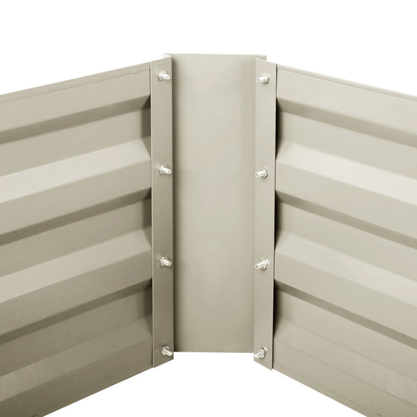 Galvanised Raised Garden Bed 55 x 55cm Cream