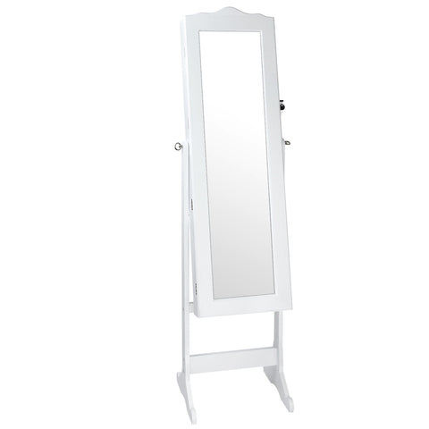 Mirror Jewellery Cabinet Storage 150cm White
