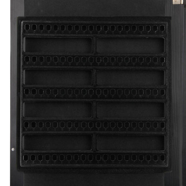 Wall Mount Jewellery Cabinet w/ Mirror Black