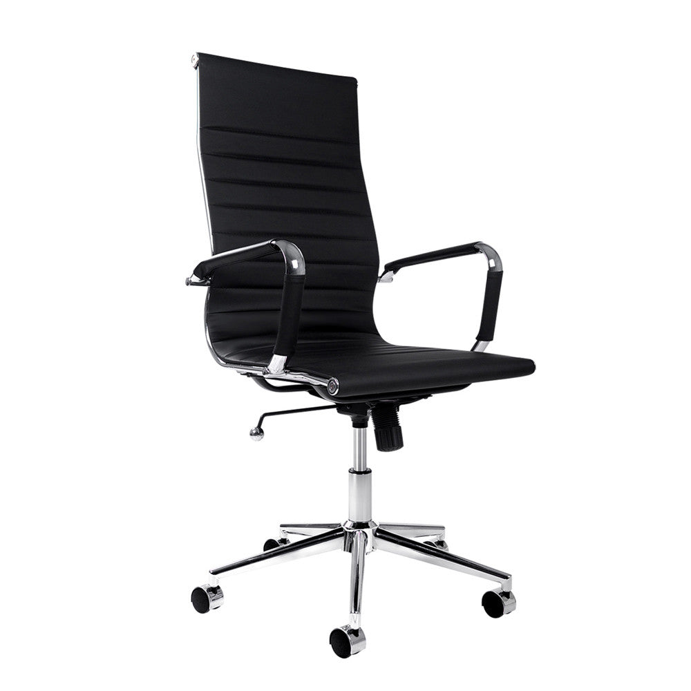 Eames Replica PU Leather High Back Executive Computer Office Chair Black