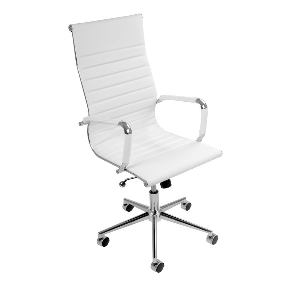 Eames Replica PU Leather High Back Executive Computer Office Chair White