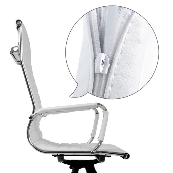 Eames Replica PU Leather High Back Executive Computer Office Chair White