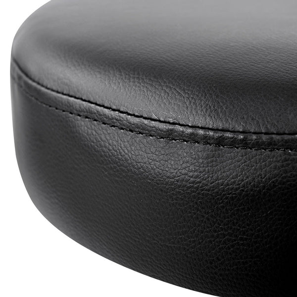 Round PU Swivel Salon Stool Black