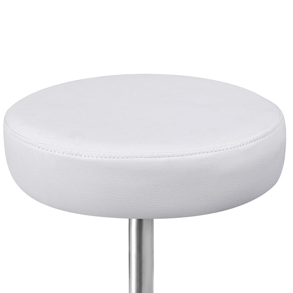 Round PU Swivel Salon Stool White