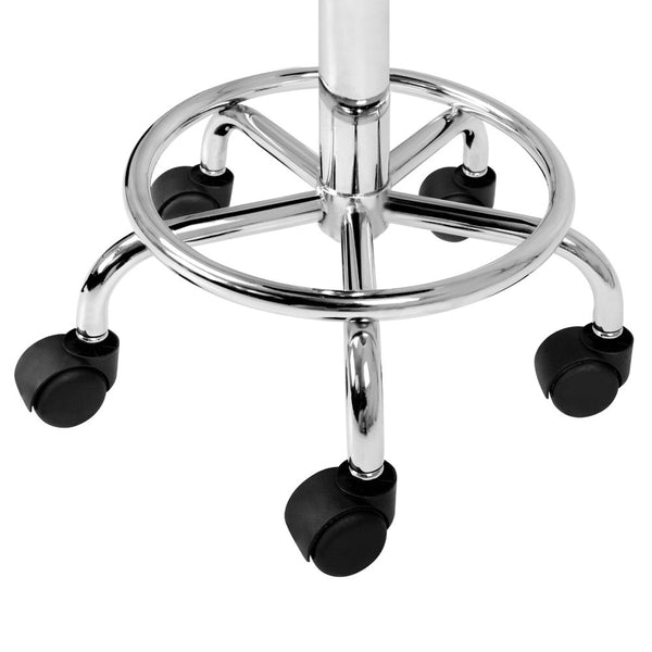 Round PU Swivel Salon Stool White