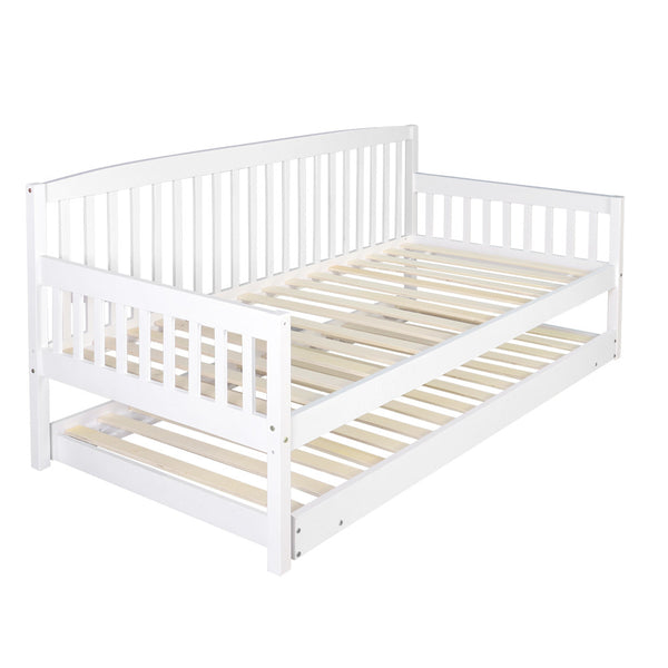 Wooden Sofa Bed Frame Single White