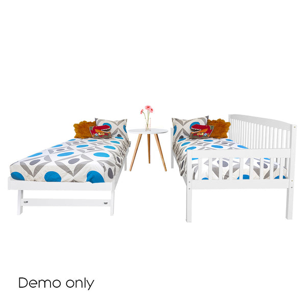 Wooden Sofa Bed Frame Single White