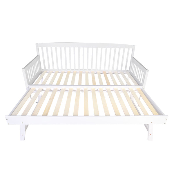 Wooden Sofa Bed Frame Single White