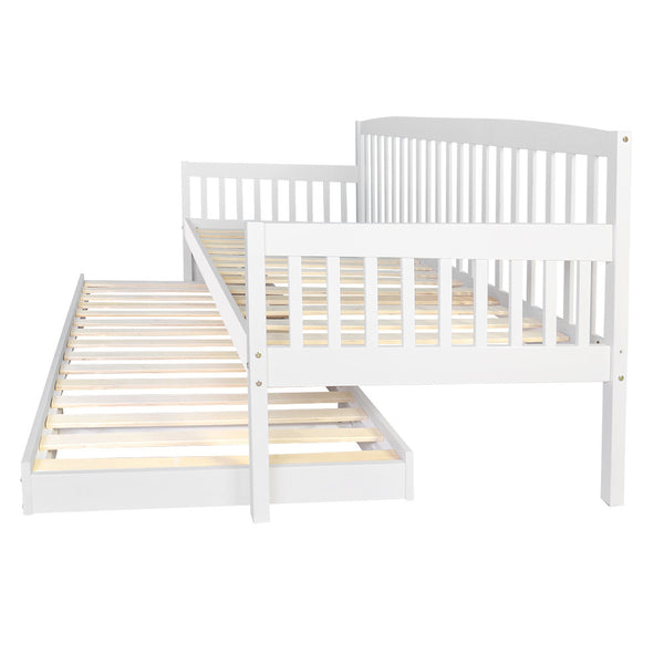 Wooden Sofa Bed Frame Single White