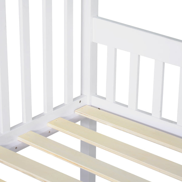 Wooden Sofa Bed Frame Single White