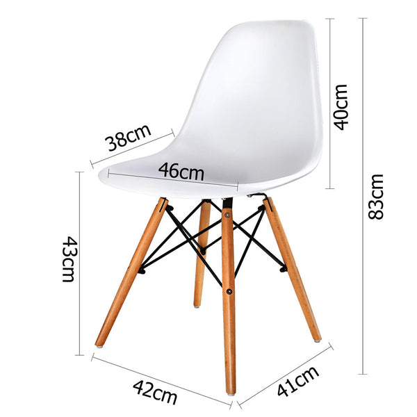 Set of 2 Dining Chair White