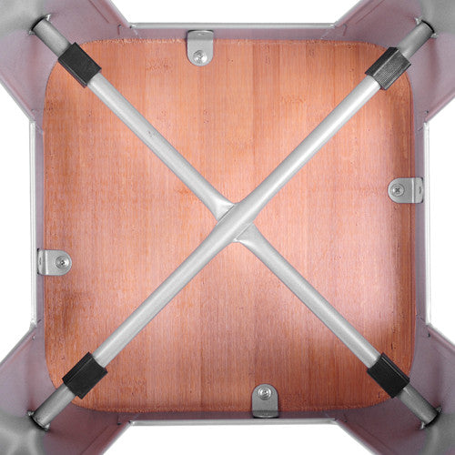 Set of 2 Replica Tolix Bar Stool Bamboo Seat 76cm Metal