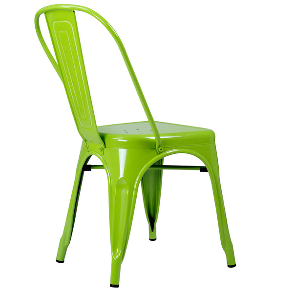 Set of 4 Replica Tolix Dining Metal Chair Gloss Green