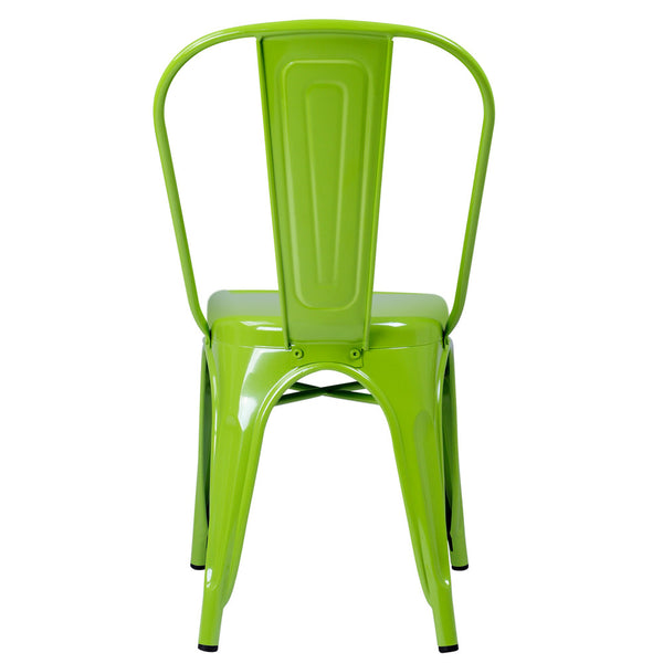 Set of 4 Replica Tolix Dining Metal Chair Gloss Green