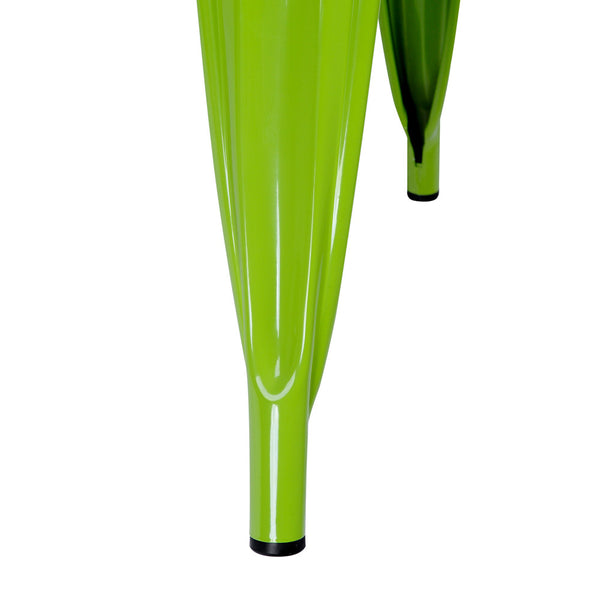 Set of 4 Replica Tolix Dining Metal Chair Gloss Green