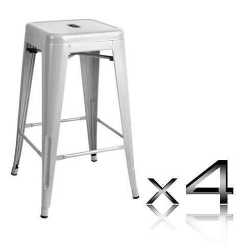 Set of 4 Replica Tolix Kitchen Bar Stool 66cm Metal