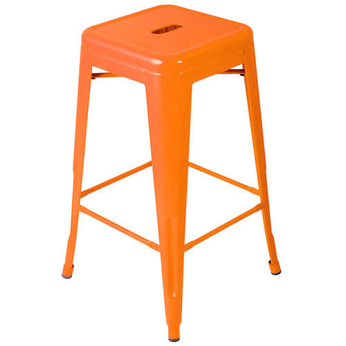 Set of 4 Replica Tolix Kitchen Bar Stool 66cm Orange