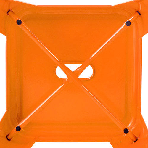 Set of 4 Replica Tolix Kitchen Bar Stool 66cm Orange