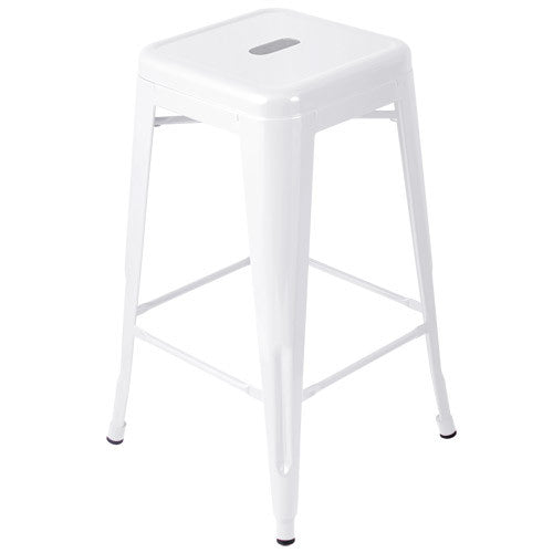 Set of 4 Replica Tolix Kitchen Bar Stool 66cm White