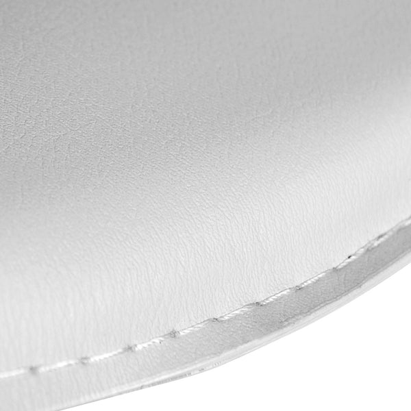 Set of 2 PVC Leather Kitchen Bar Stool White