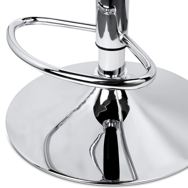 Set of 2 PU Leather Kitchen Bar Stool Charcoal