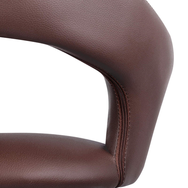 Set of 2 PU Leather Kitchen Bar Stool Chocolate