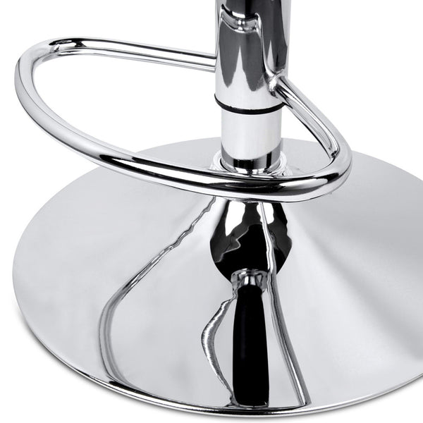 Set of 2 PU Leather Kitchen Bar Stool Taupe