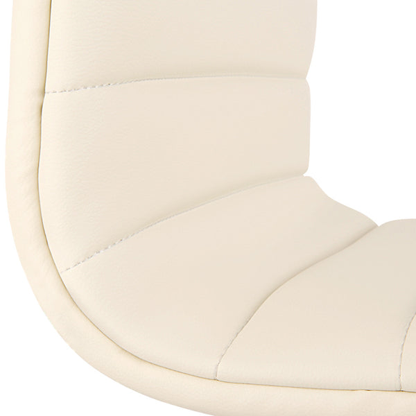 Set of 2 PU Leather Kitchen Bar Stool Beige