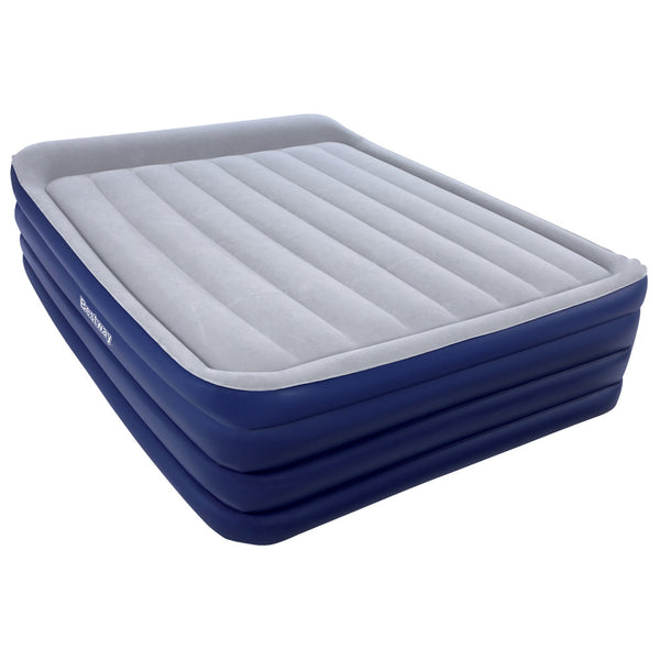 Bestway Queen Inflatable Air Mattress Bed w/ Air Pump Blue
