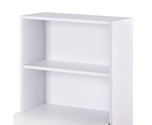 6 Storage Shelf Office Computer Desk White