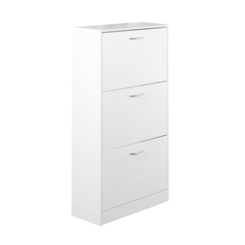3 Drawers Chest Shoe Cabinet Storage Organizer White
