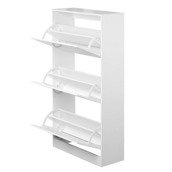 3 Drawers Chest Shoe Cabinet Storage Organizer White