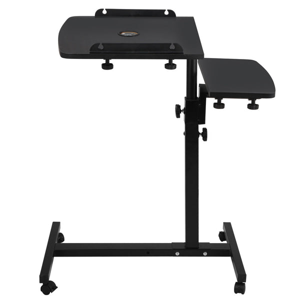 Rotating Mobile Laptop Adjustable Desk w/ USB Cooler Black