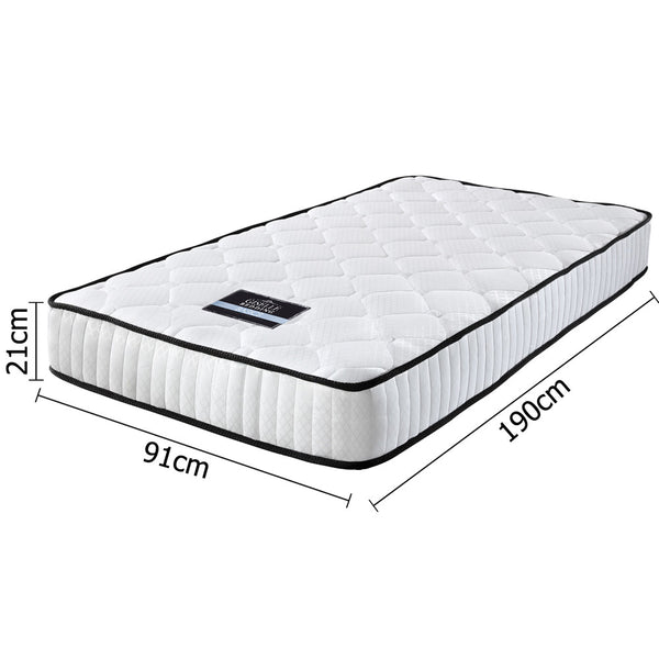 High Density Foam Pocket Spring Mattress 21cm Single