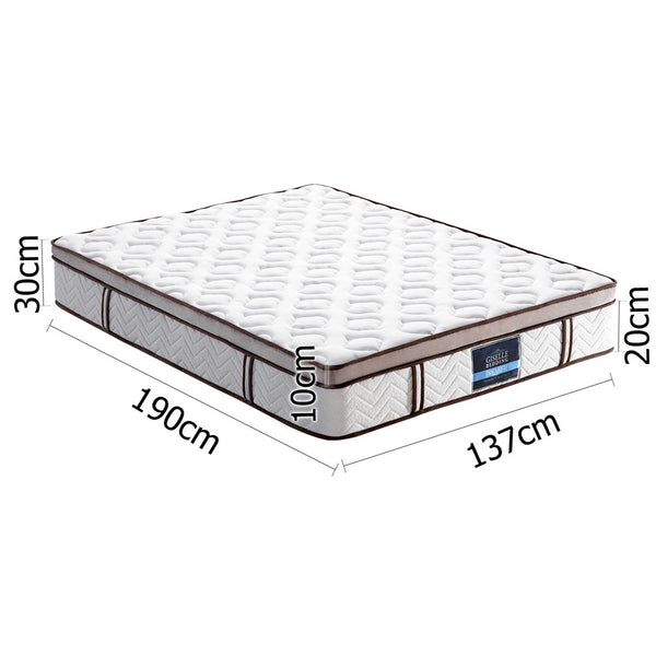 Latex Euro Top Pocket Spring Mattress Back Support Double