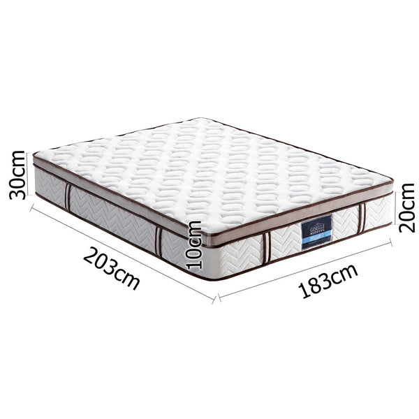 Latex Euro Top Pocket Spring Mattress Back Support King