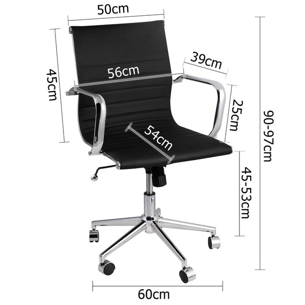 Eames Replica PU Leather Executive Designer Office Chair Black